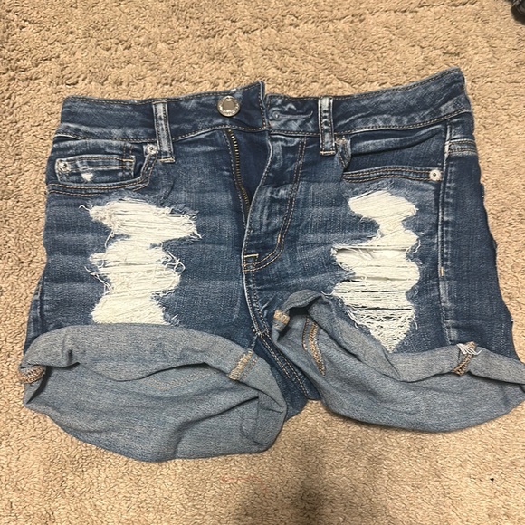 Distressed Denim AE Shorts - Picture 1 of 4